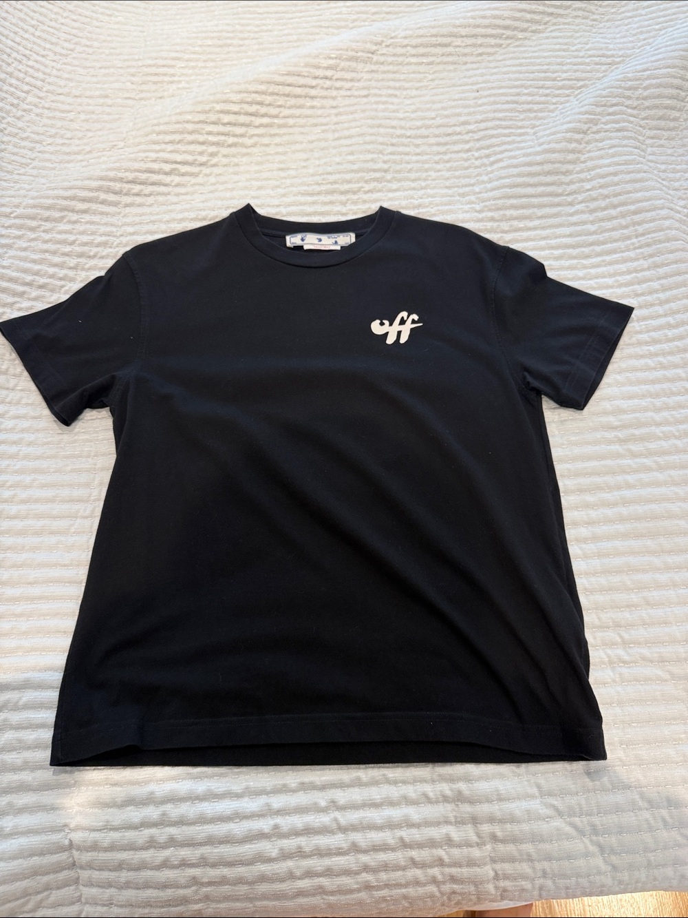 Off-White Black Tee with White 'off' Chest Logo